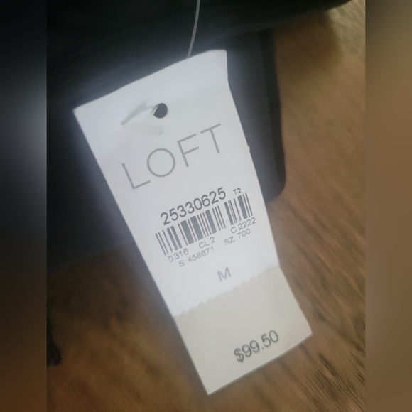 LOFT Tassel Halter Swing Dress in Black Medium New With Tags - Picture 16 of 16